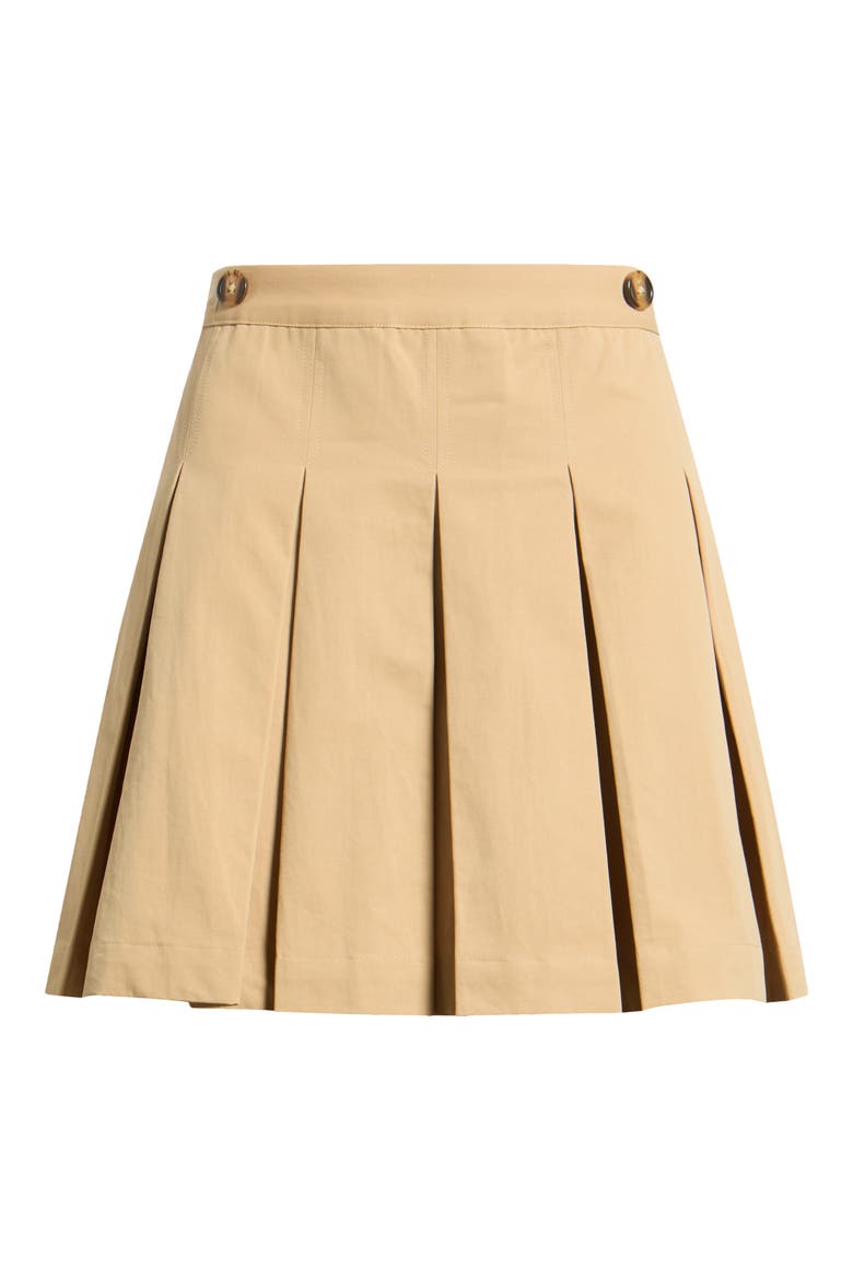 Willow Pleated Miniskirt, Main, color, TAUPE