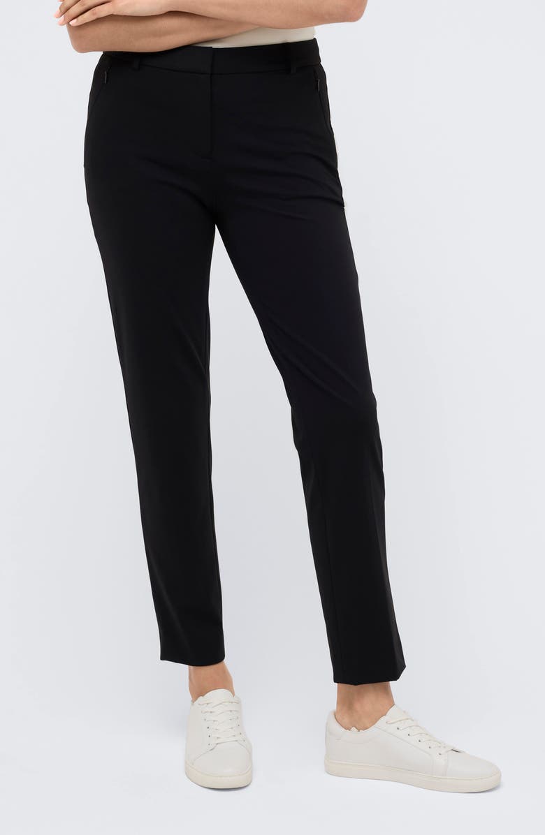 Kenneth Cole Slim Fit Ankle Pants, Main, color, Black