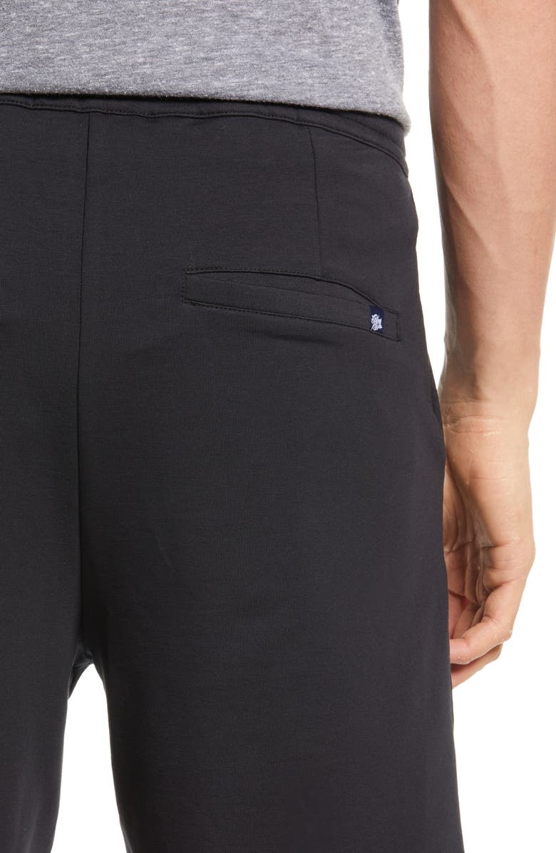 Stone Rose French Terry Shorts, Alternate, color, Black