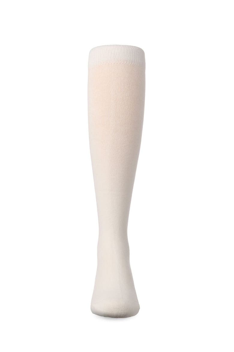 Back Bow Trimmed Knee Sock, Alternate, color, Winter White