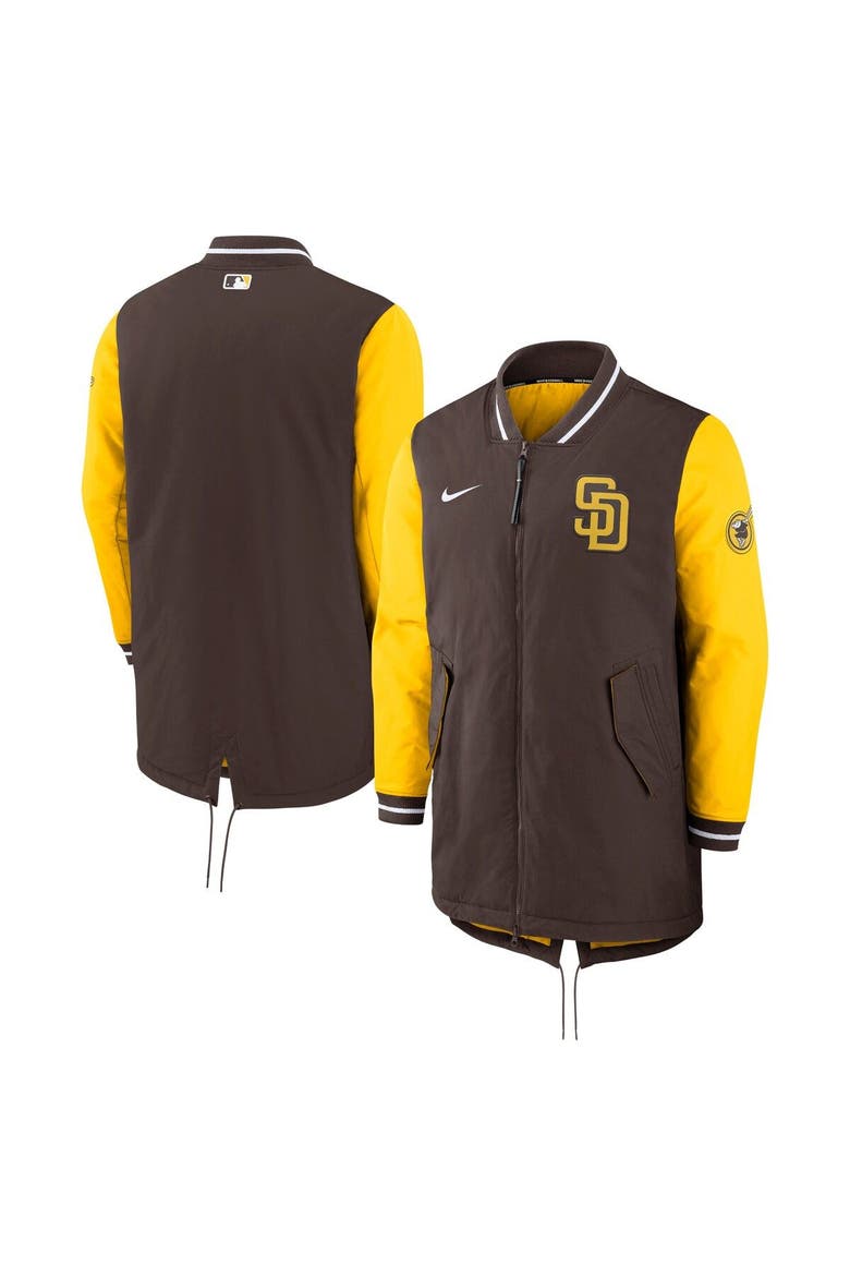 Men's Nike Brown San Diego Padres Authentic Collection Dugout Performance Full-Zip Jacket, Main, color, Brown