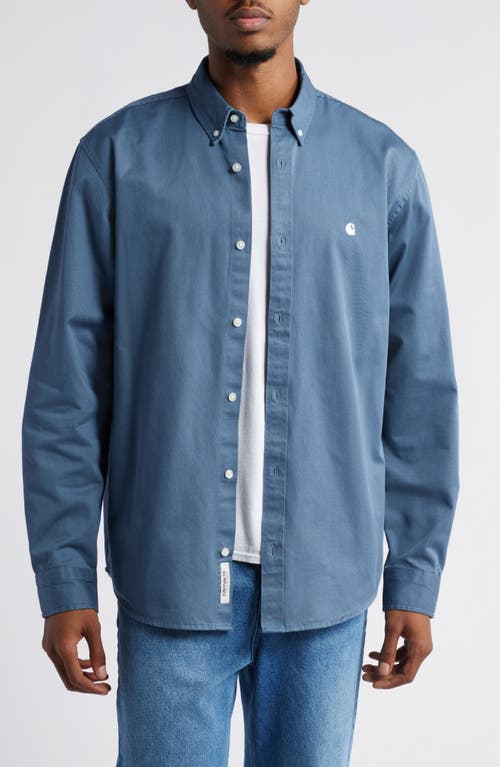 Carhartt Work In Progress Madison Twill Sport Shirt in Positano /Wax 