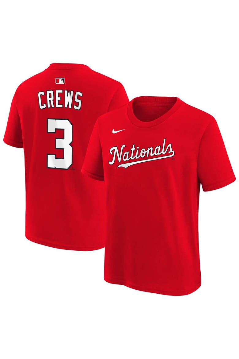 Youth Nike Dylan Crews Red Washington Nationals Name & Number T-Shirt, Main, color, Red