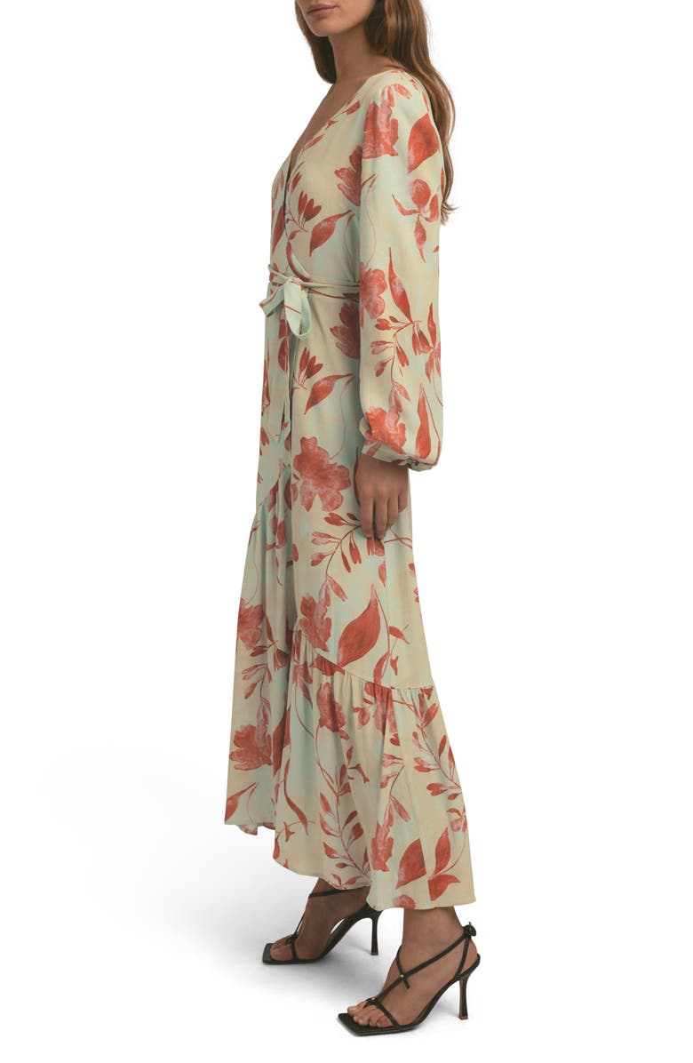 Favorite Daughter The Lady Like Long Sleeve Maxi Wrap Dress, Alternate, color, 