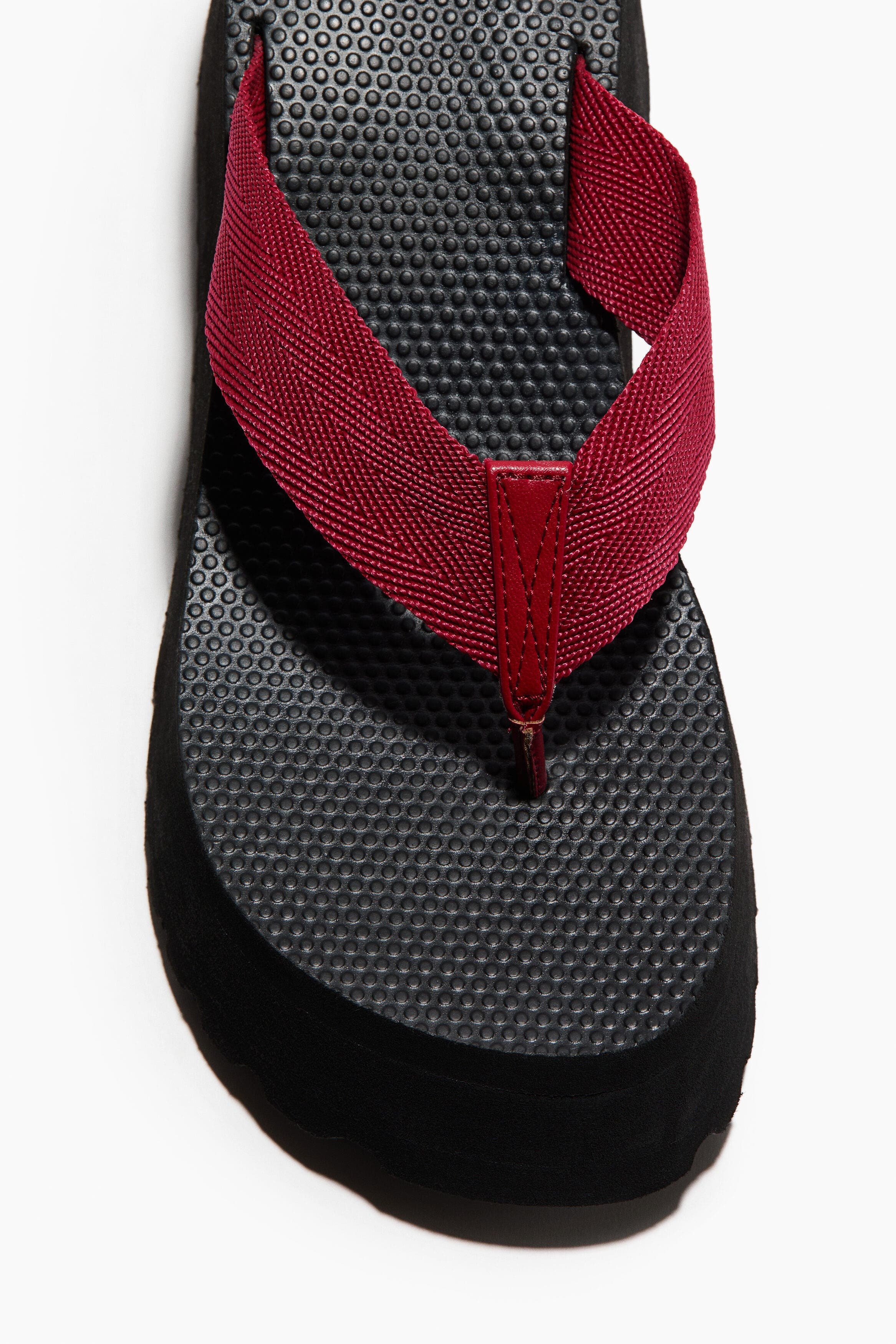 H&M Wedge-heeled Flip-flops, Alternate, color, Red/Black