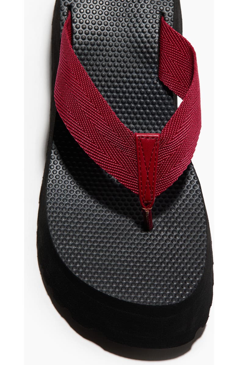 H&M Wedge-heeled Flip-flops, Alternate, color, Red/Black