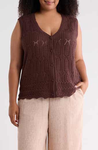 Open Stitch Sweater Vest