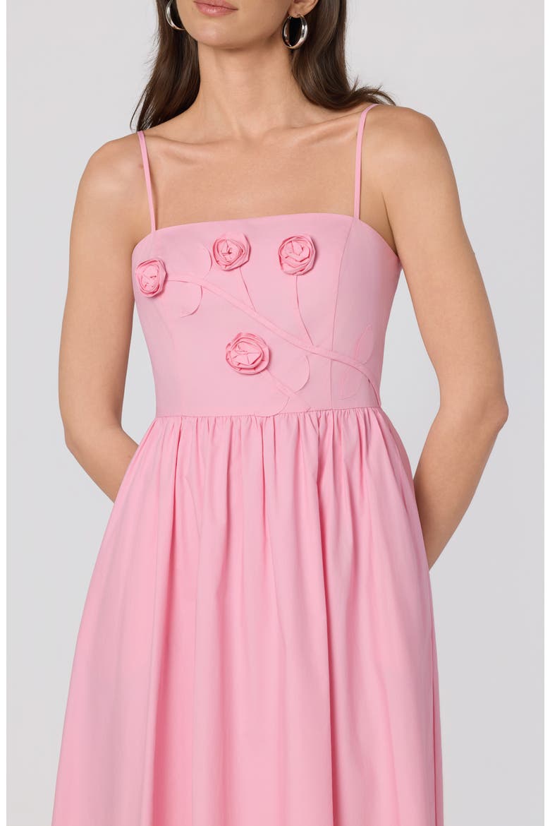 Silvie Floral Appliqué Party Dress, Alternate, color, LIGHT PINK