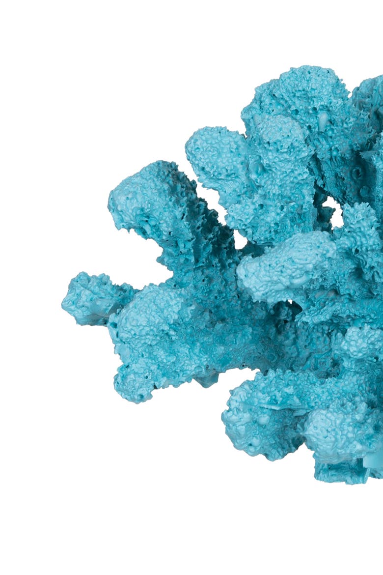 Teal Coral Figurine, Alternate, color, Blue