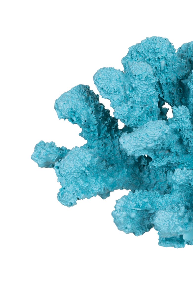 Beachcombers Teal Coral Figurine, Alternate, color, Blue