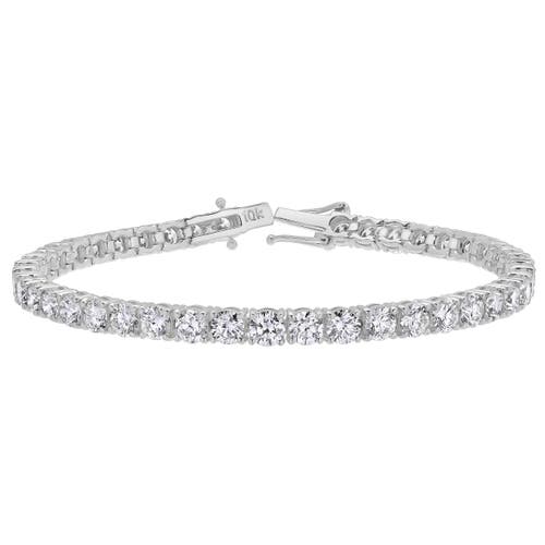 LuvMyJewelry 15Luv 10K White Gold Lab Grown Diamond Tennis Bracelets - 15.6 Carats  product