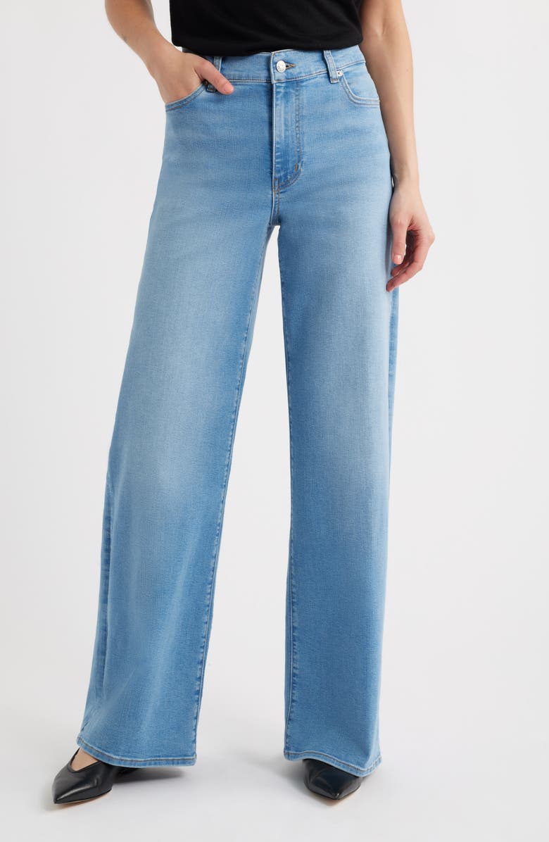 FRAME Long Le Slim Palazzo High Waist Wide Leg Jeans, Main, color, Honeymoon