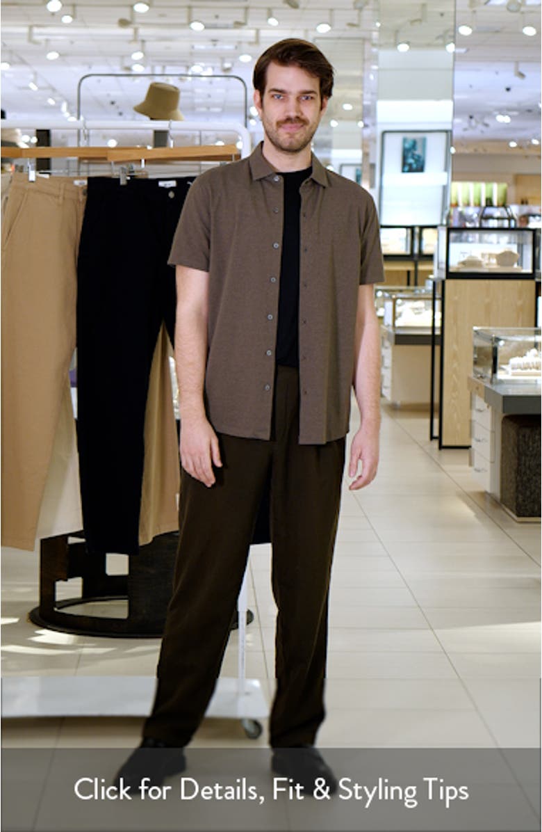 Harker Short Sleeve Knit Button-Up Shirt, sales video thumbnail