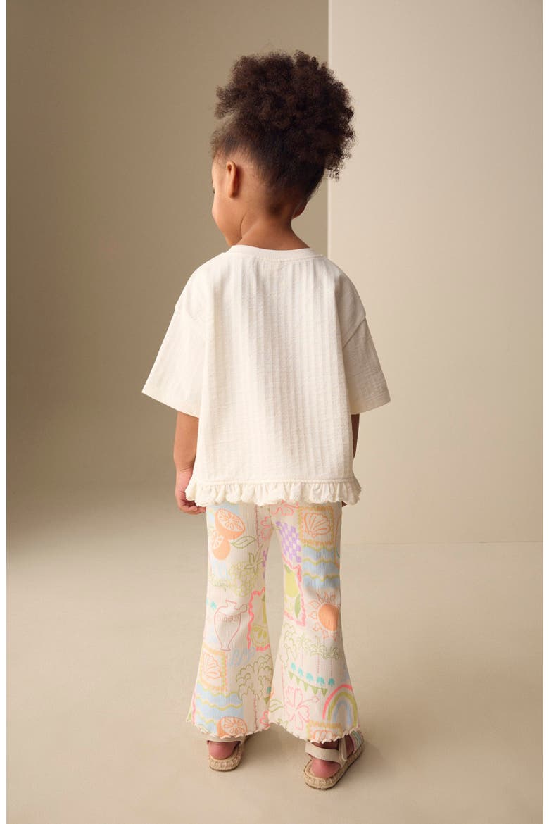 Kids' Ribbed T-Shirt & Leggings Set, Alternate, color, WHITE