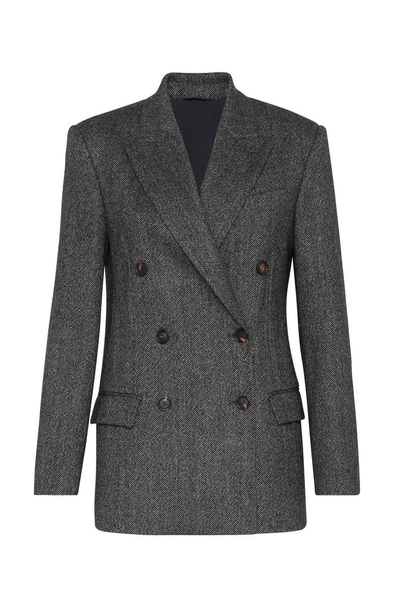 Brunello Cucinelli Carded chevron blazer, Main, color, 