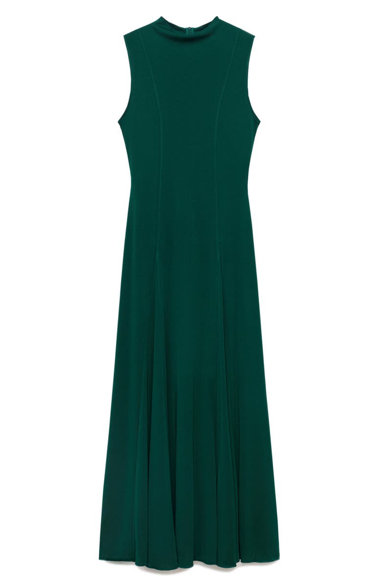 MANGO Godet Sleeveless Midi Dress, Alternate, color, Dark Green