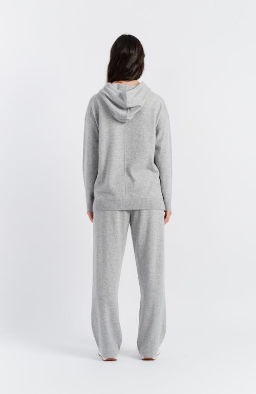Shop Chinti & Parker Wool Cashmere Blend Relaxed Hoodie Sweater In Light Grey