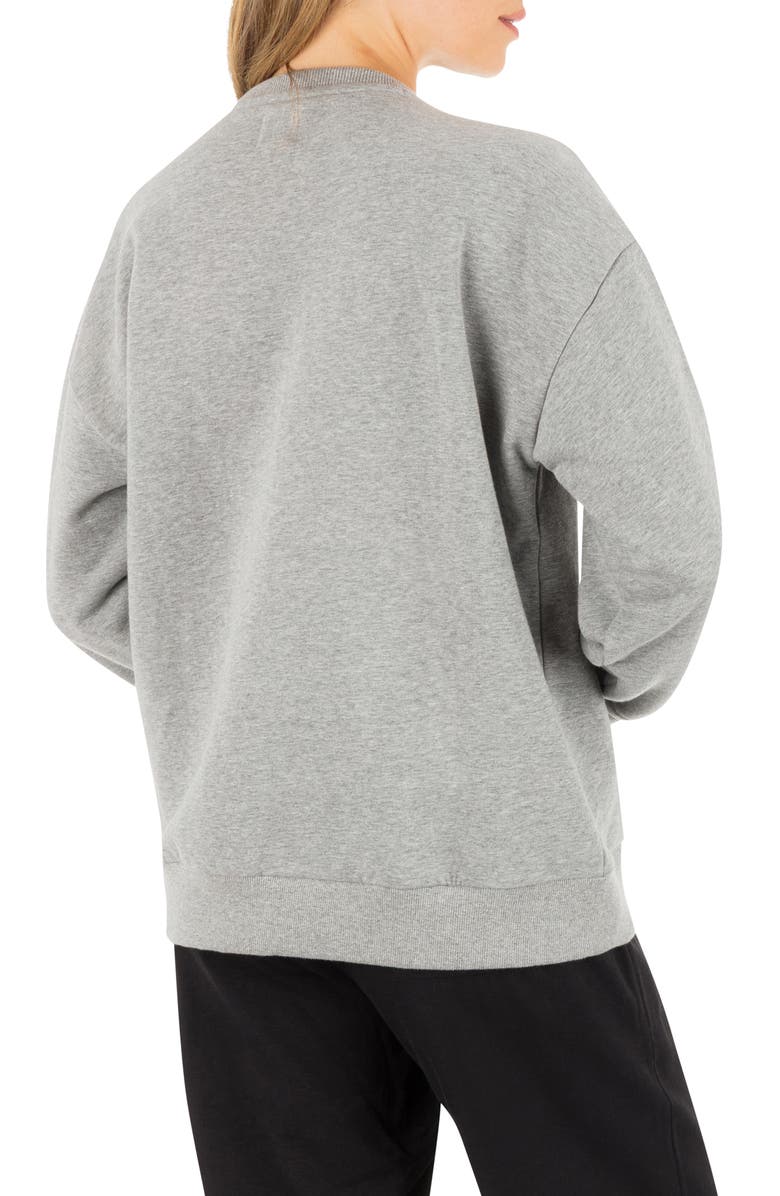 Hurley Academy Oversize Logo Sweatshirt, Alternate, color, Grey Heather