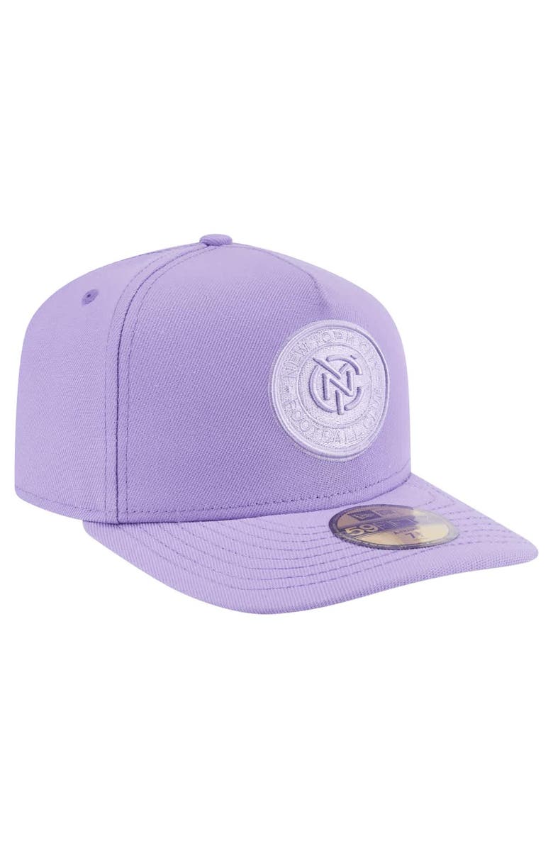New Era Men's New Era Purple New York City FC Color Pack A-Frame 59FIFTY Fitted Hat, Alternate, color, Purple