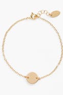 Nashelle Initial Mini Disc Bracelet