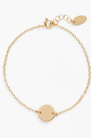 Nashelle Initial Mini Disc Bracelet