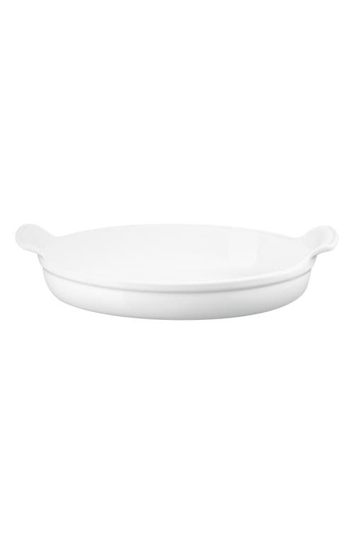 Le Creuset Heritage 1.75-quart Oval Au Gratin Baking Dish In White