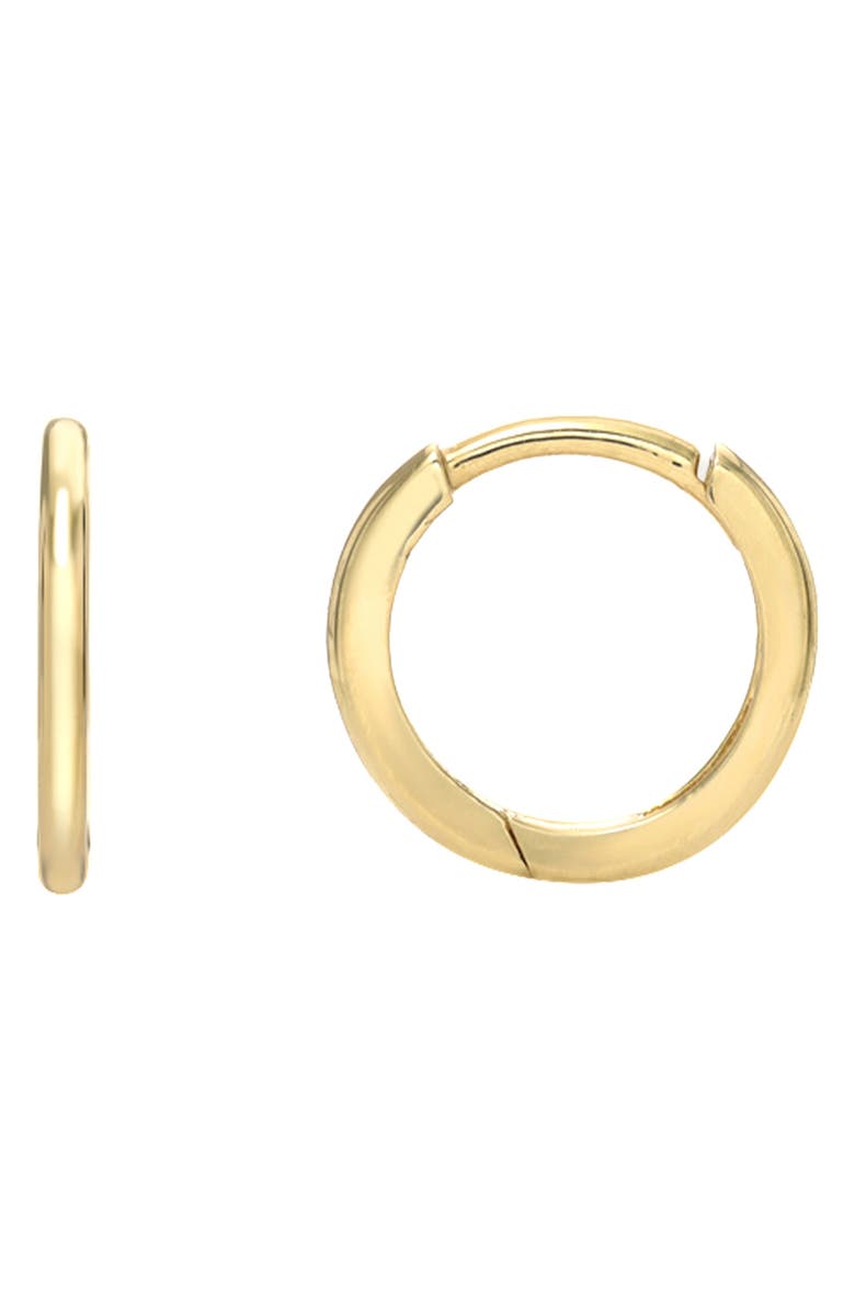 Zoe Lev Small Huggie Hoop Earrings, Main, color, Yellow Gold