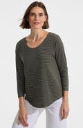 Lands' End 3/4 Sleeve Lightweight Jersey U-Neck Tunic