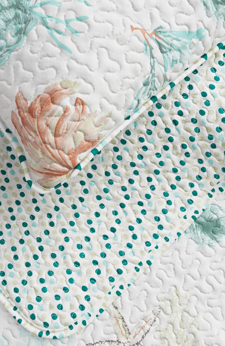 Woven & Weft Coastal Theme Quilt Set, Alternate, color, Coral Reef