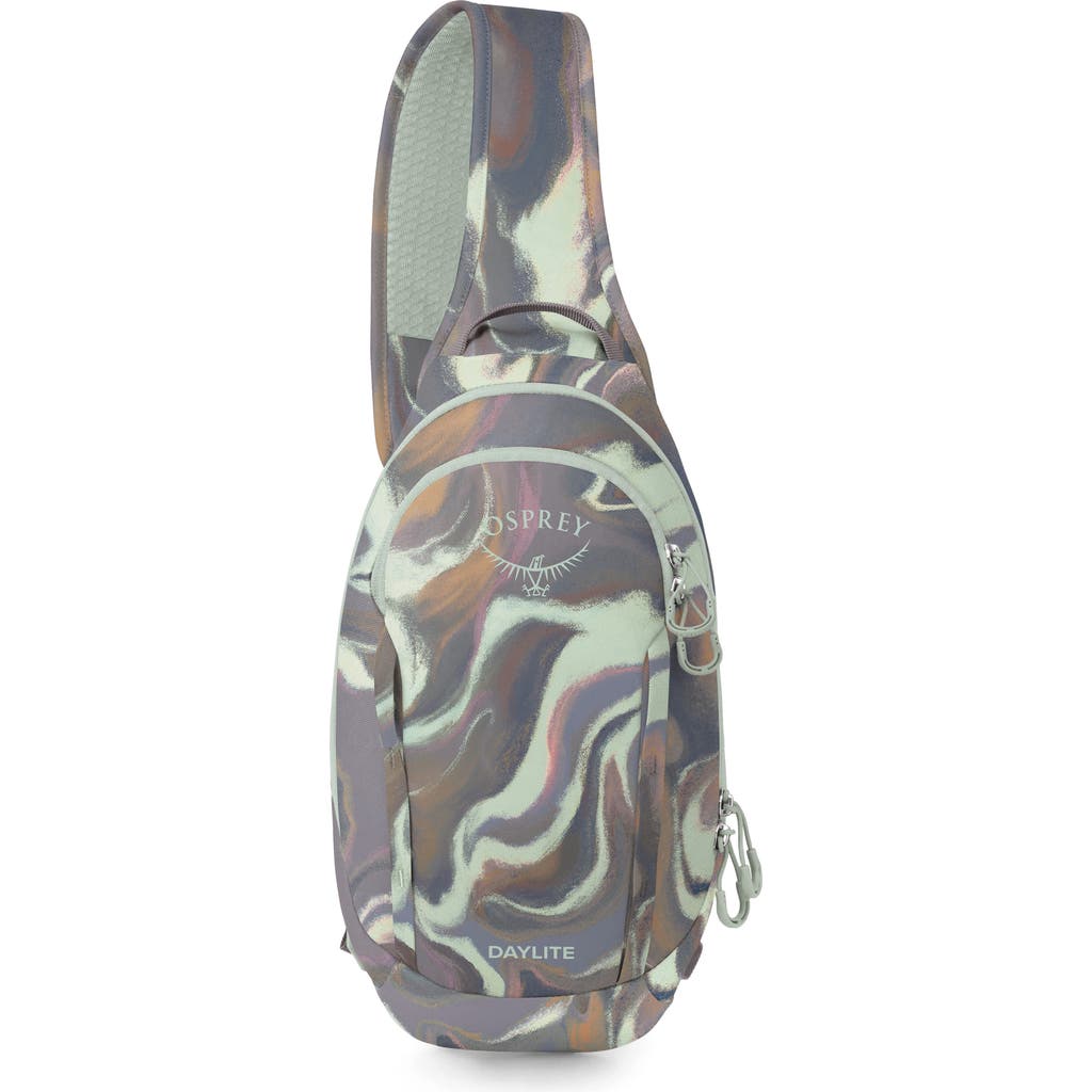 Osprey Daylite Water Repellent Sling Backpack In Euphoria Print/soundwave
