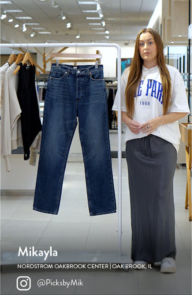 Sawyer High Waist Straight Leg Jeans, sales video thumbnail