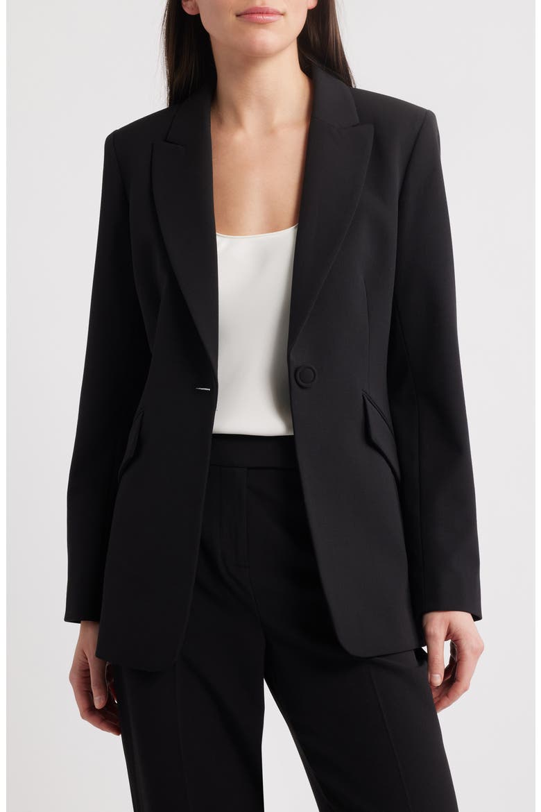 Peak Lapel Jacket, Main, color, BLACK