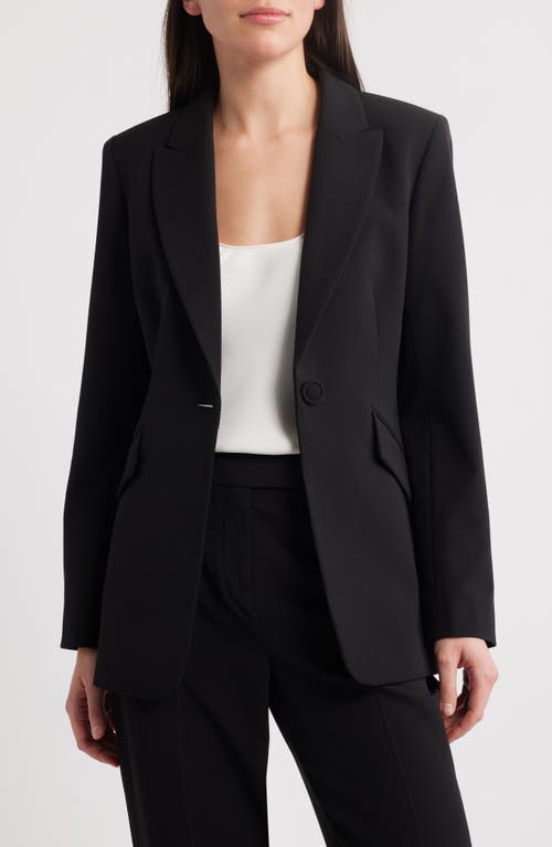 Tahari Asl Peak Lapel Jacket In Black