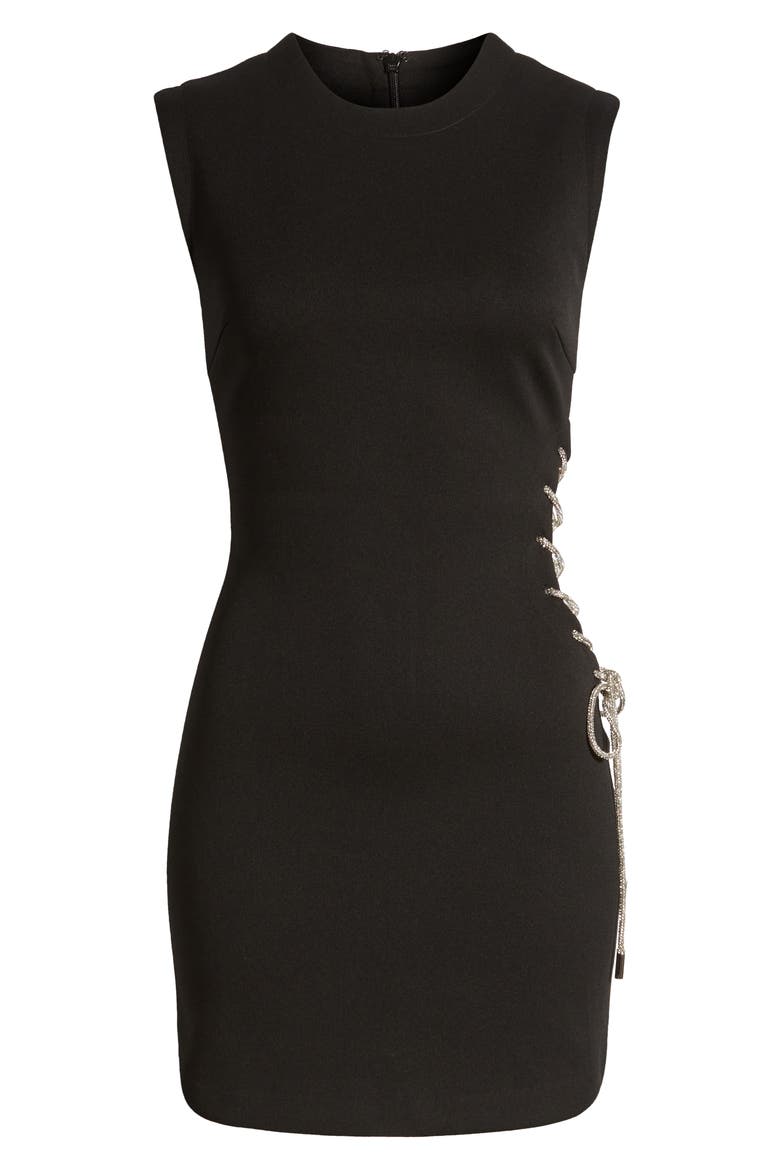 Kendy Side Cutout Sleeveless Cocktail Minidress, Alternate, color, BLACK