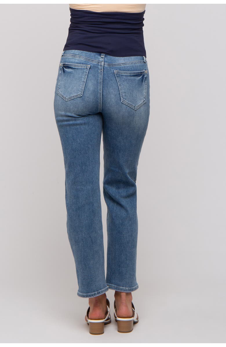PinkBlush Straight Crop Maternity Jeans, Alternate, color, Blue