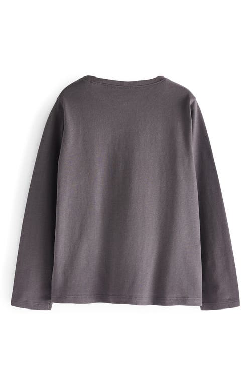 Next Kids' Sequin Bow T-shirt In Faded Black