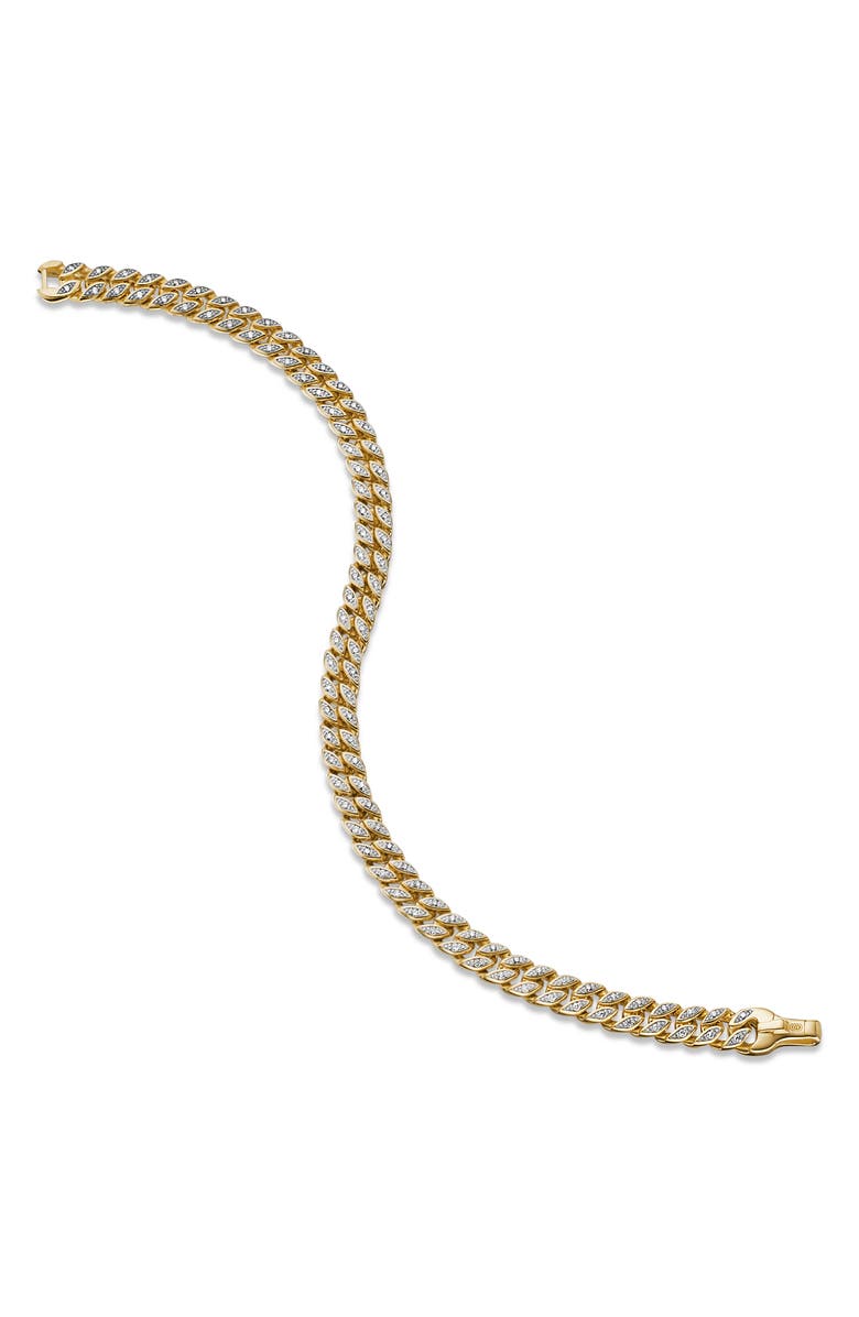 David Yurman Men's Pavé Diamond Curb Chain Bracelet, Alternate, color, 18K Yellow Gold/ Diamond