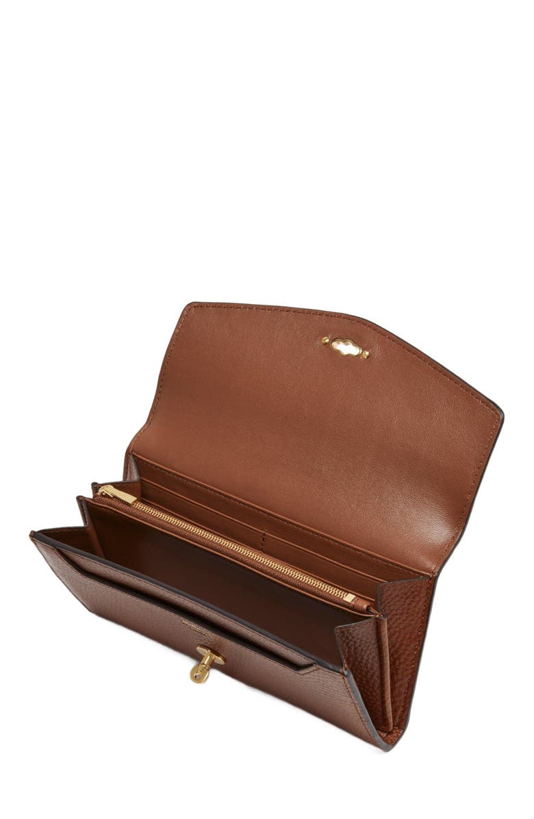 Mulberry Darley Leather Continental Wallet, Alternate, color, Oak