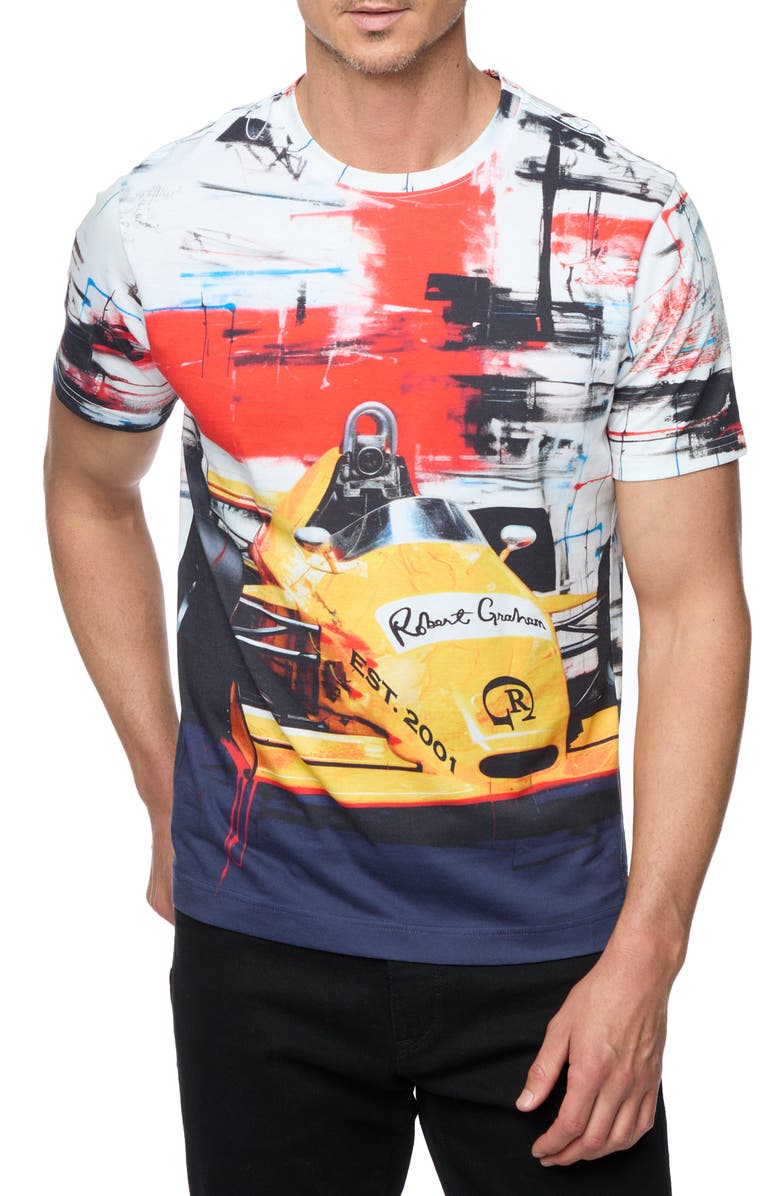 Robert Graham Fast Lane Cotton Graphic T-Shirt, Main, color, 