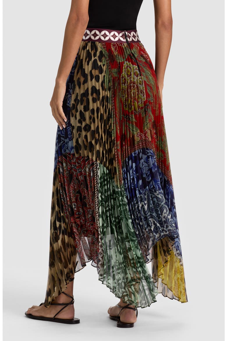 Katz Pleated Maxi Handkerchief Hem Skirt, Alternate, color, OFF THE GRID LG