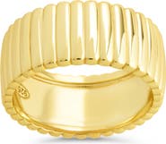 Sterling Forever Robyn Ribbed Band Ring