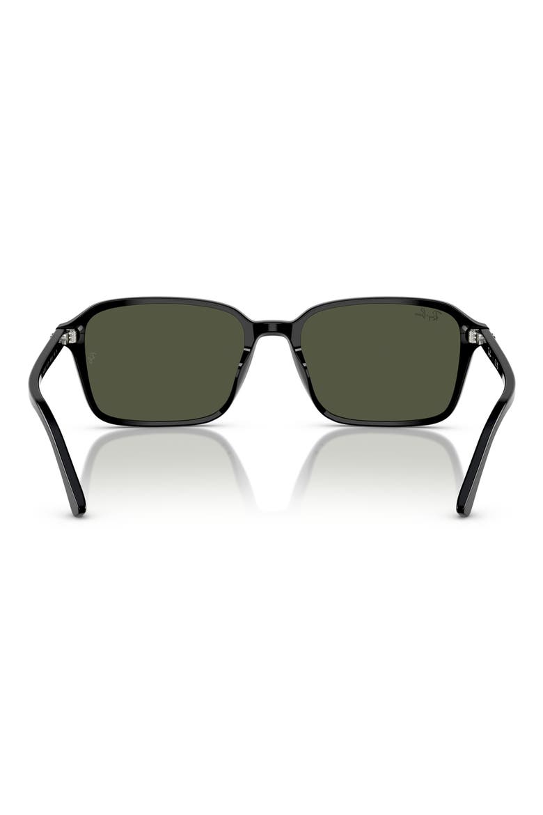 56mm Square Sunglasses, Alternate, color, BLACK