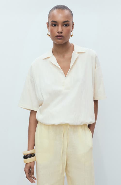 Mango Tie Waist Wide Leg Linen Pants