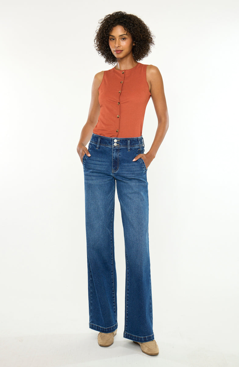 Pepper Essentials High Rise Wide Jeans