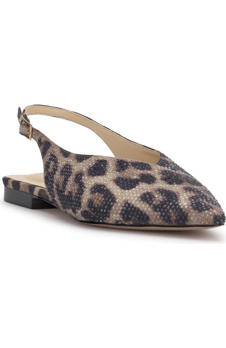 Jessica Simpson Mezzah Slingback Pointed Toe Flat, Main, color, Safari Combo Clpmst