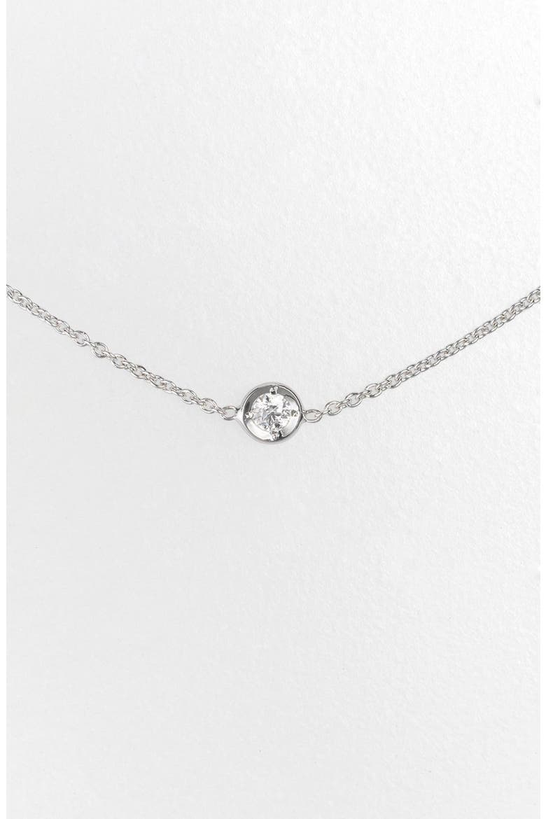Diamond Seven Station Necklace, Alternate, color, STERLING SILVER