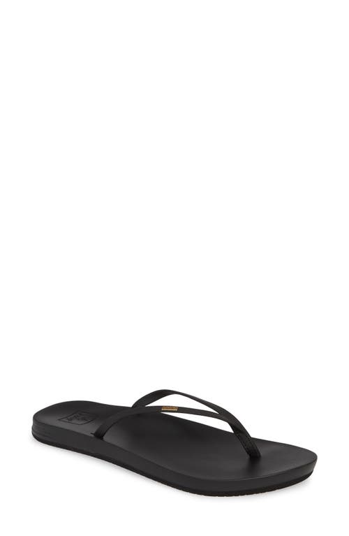 Reef Cushion Slim Flip Flop in Black at Nordstrom, Size 5