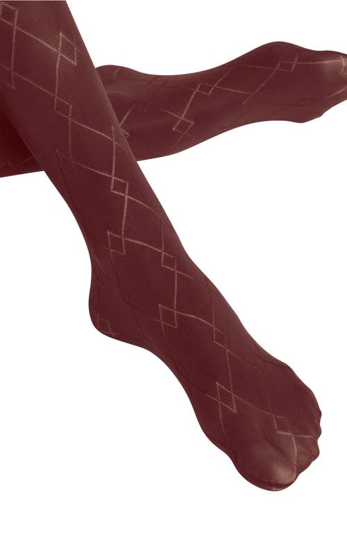 Falke Check Mate Tights In Red