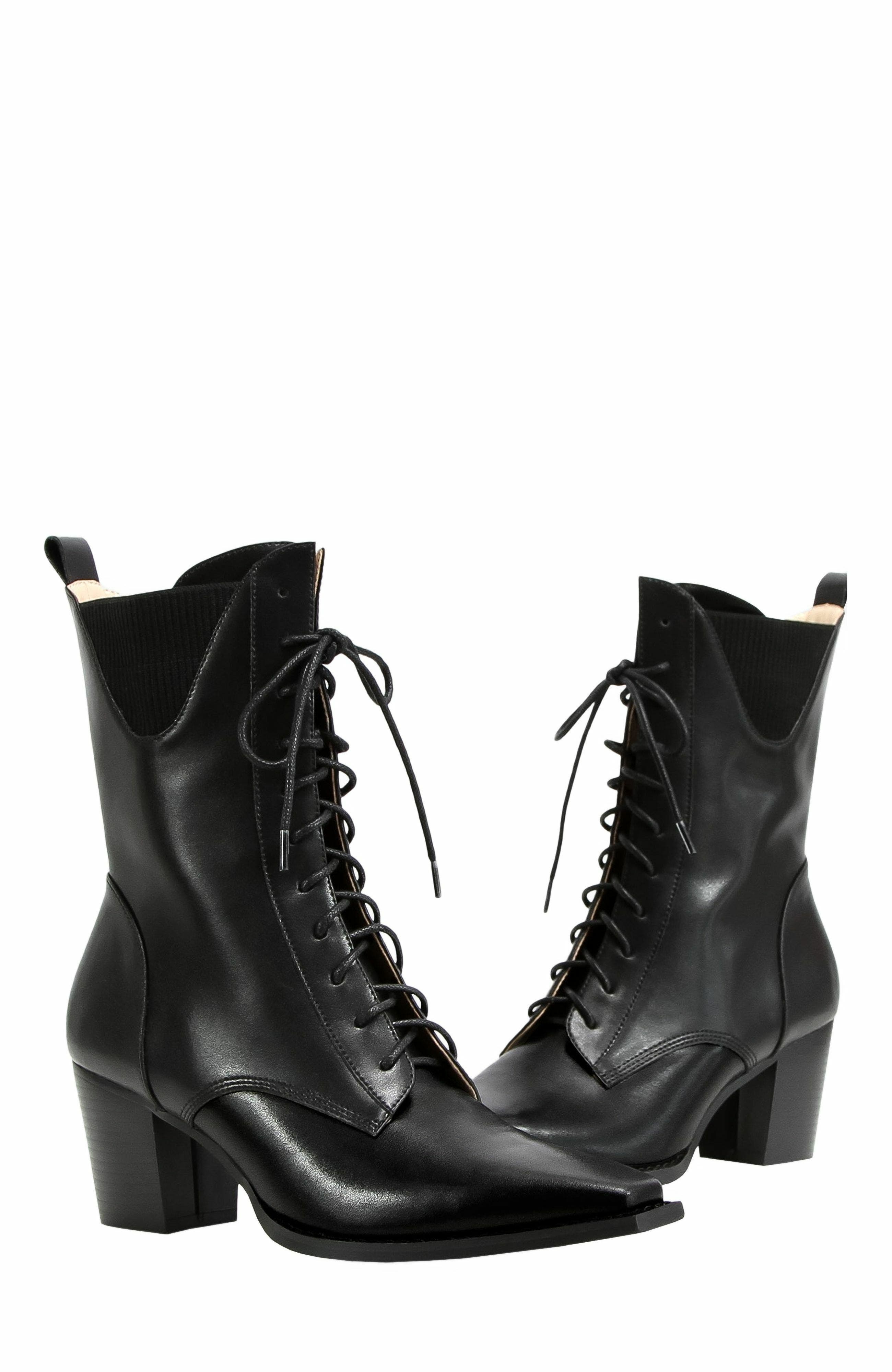 Belle 
Bloom Jumping Ship Laced Boot, Alternate, color, Black