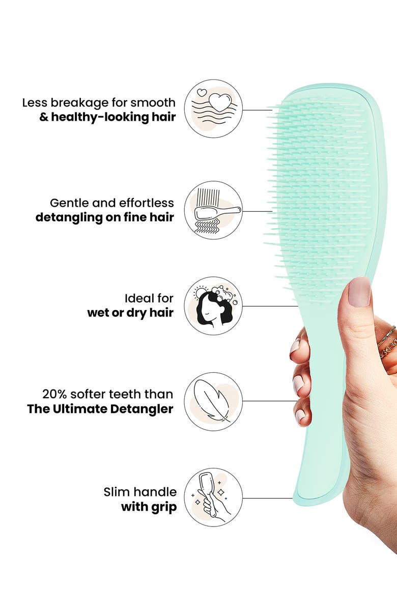 Tangle Teezer Ultimate Detangler Hairbrush for Fine & Fragile, Alternate, color, Jade Lagoon